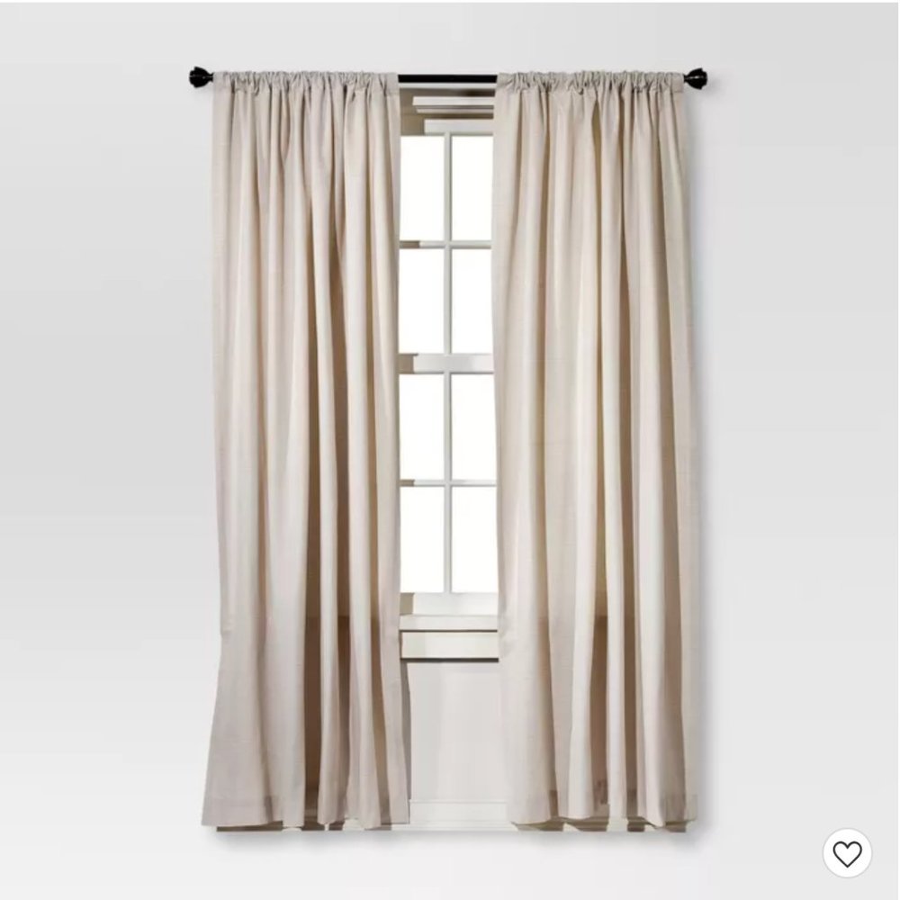 Threshold Cream Rod Pocket Curtains